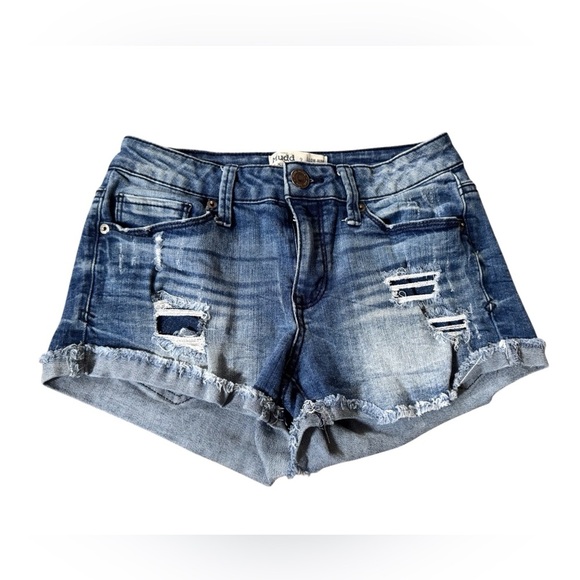 Mudd FLX Stretch Low Rise Shortie Jean Shorts Women Size 3 - Picture 1 of 5